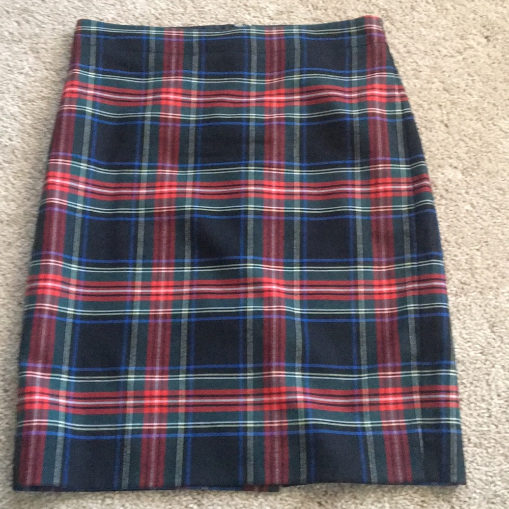 JCrew plaid pencil skirt size 0